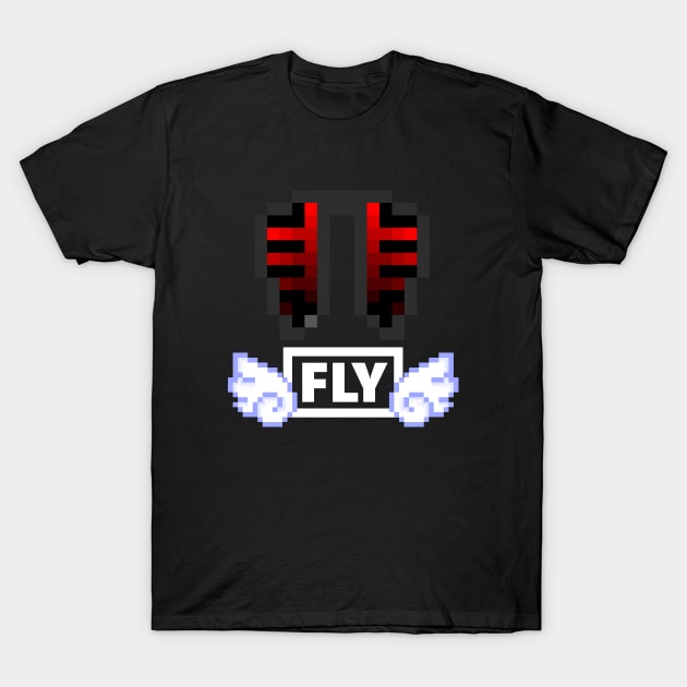 Elytra Red Stripes White T-Shirt by felixbunny